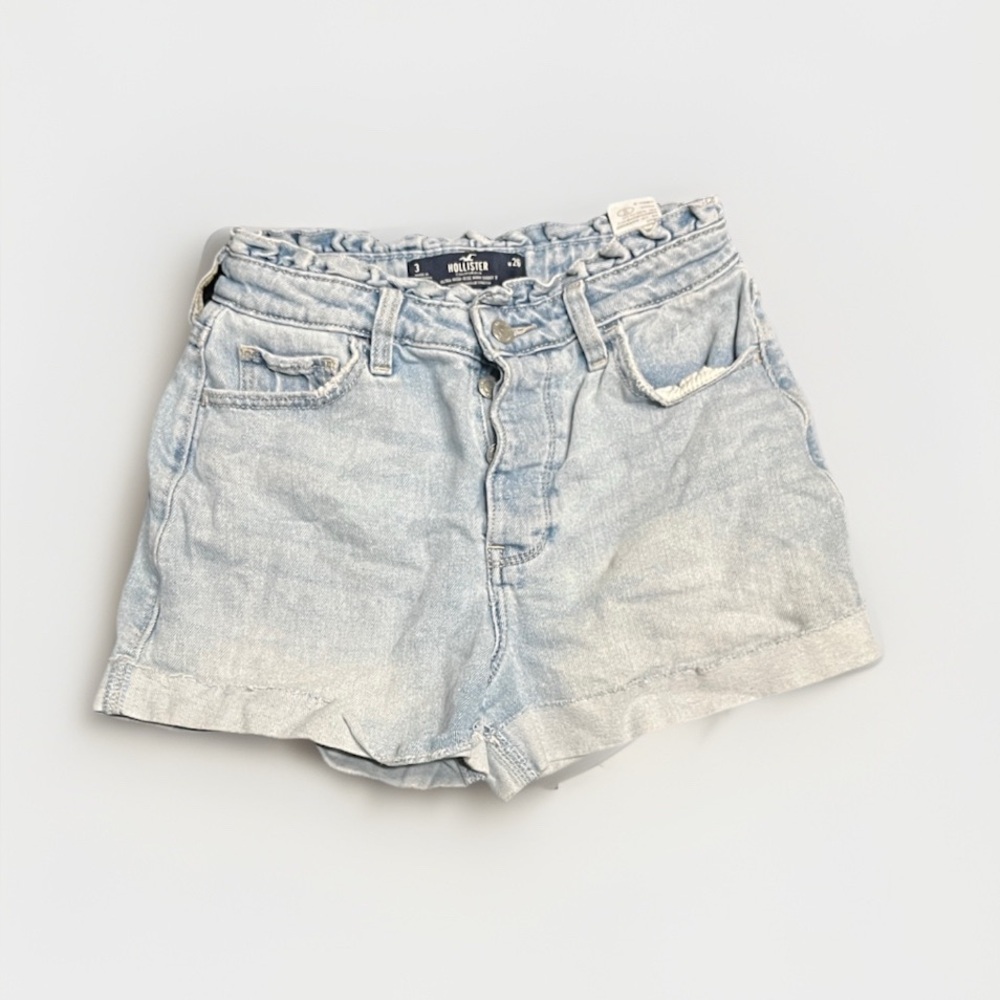 Hollister Women's Faded Blue Jean Shorts